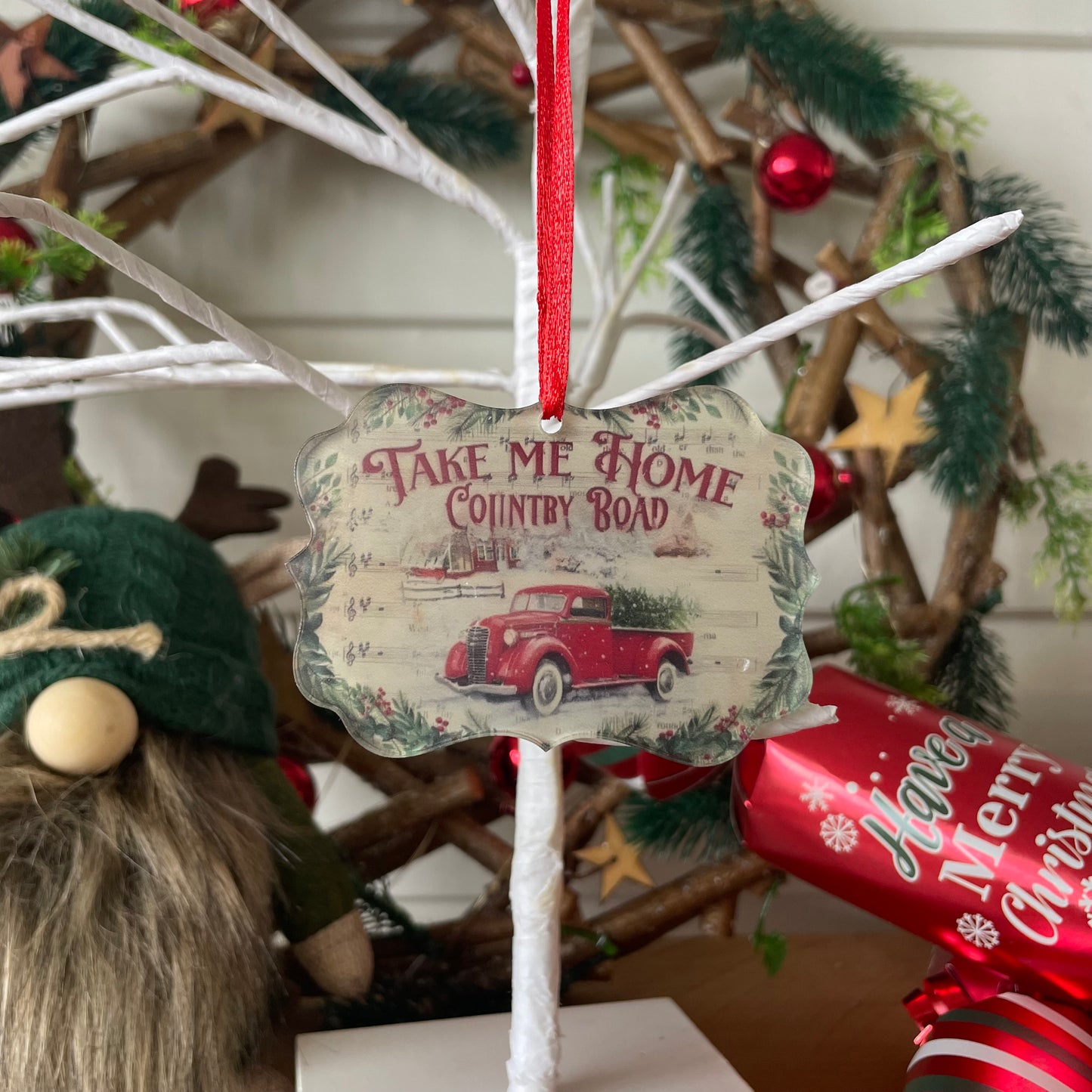 Take Me Home Country Road Tree Decoration