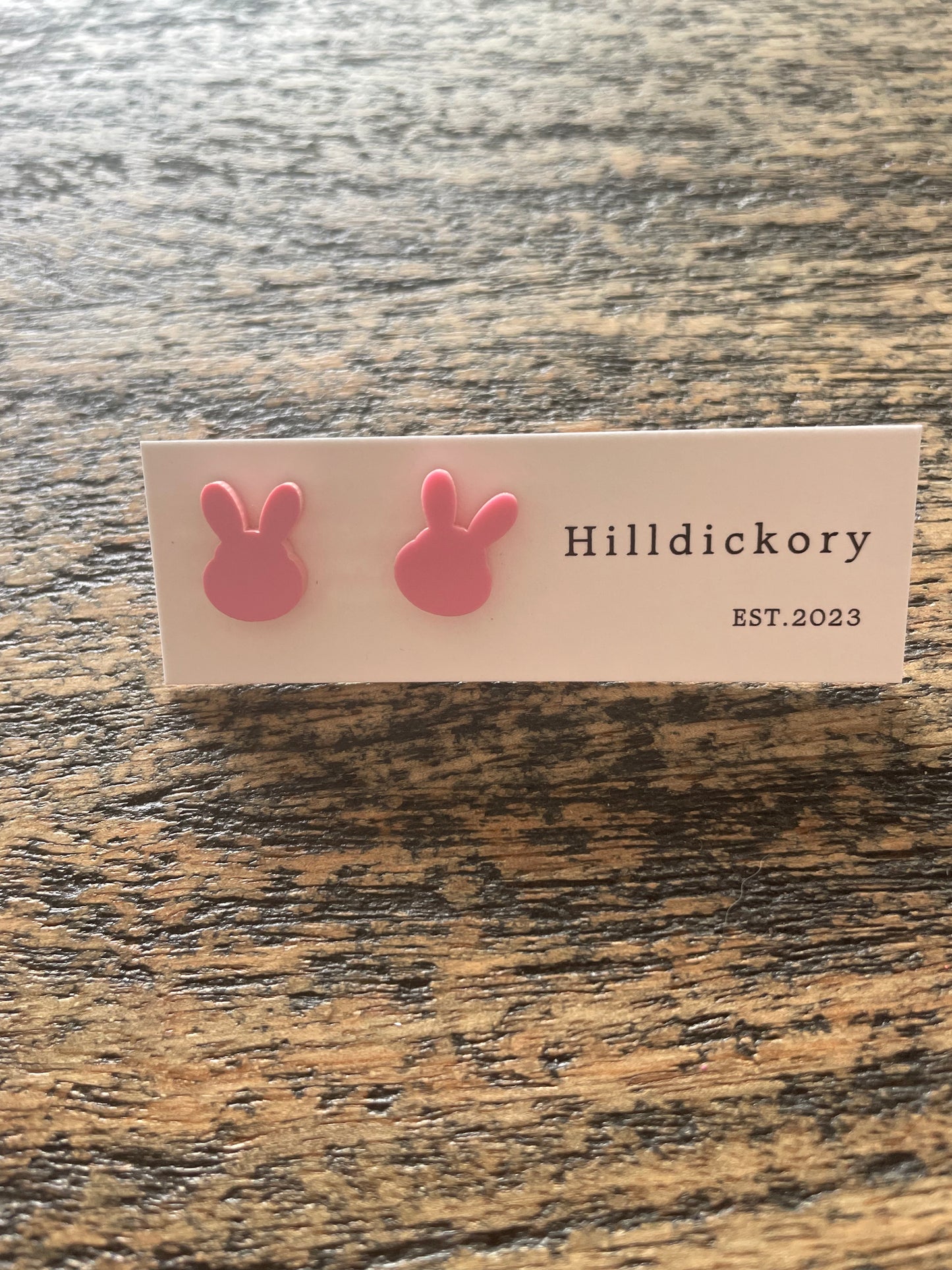 Pink Bunny Studs