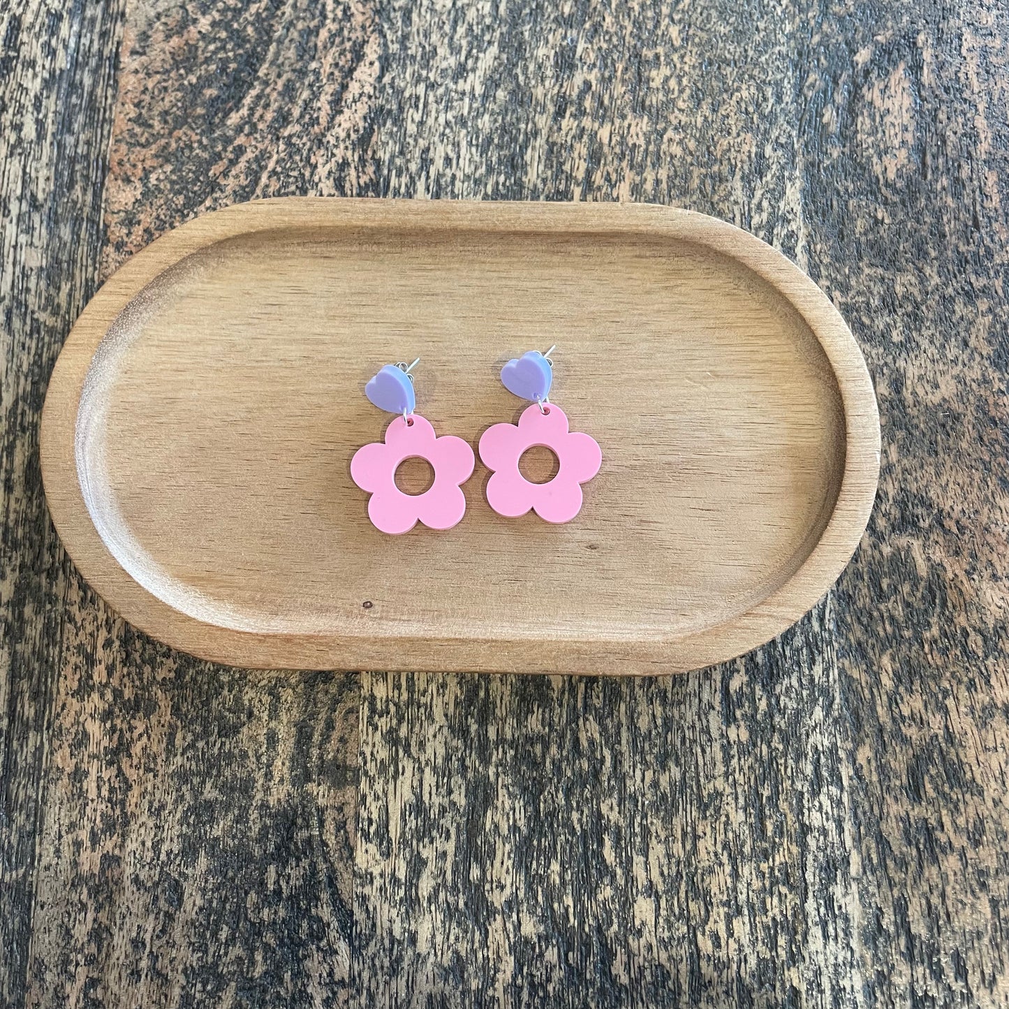 Pastel Flower & Heart Studs