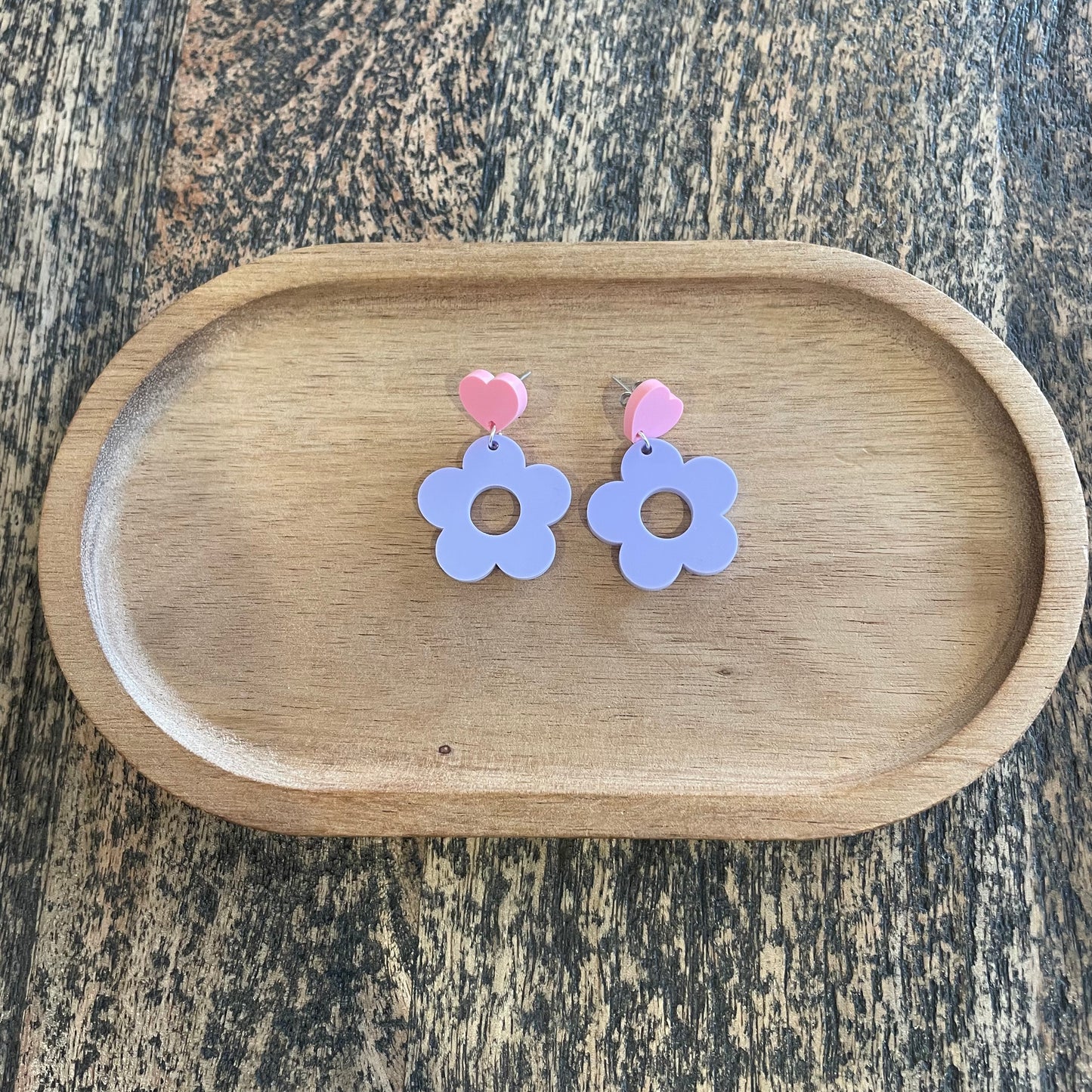 Pastel Flower & Heart Studs