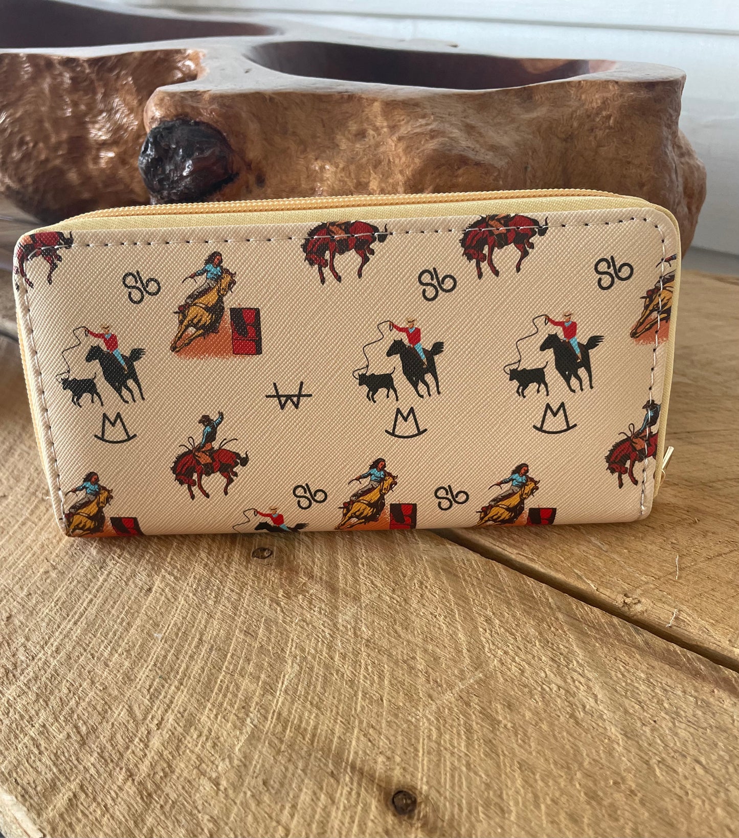 Vintage Cowboy print purse